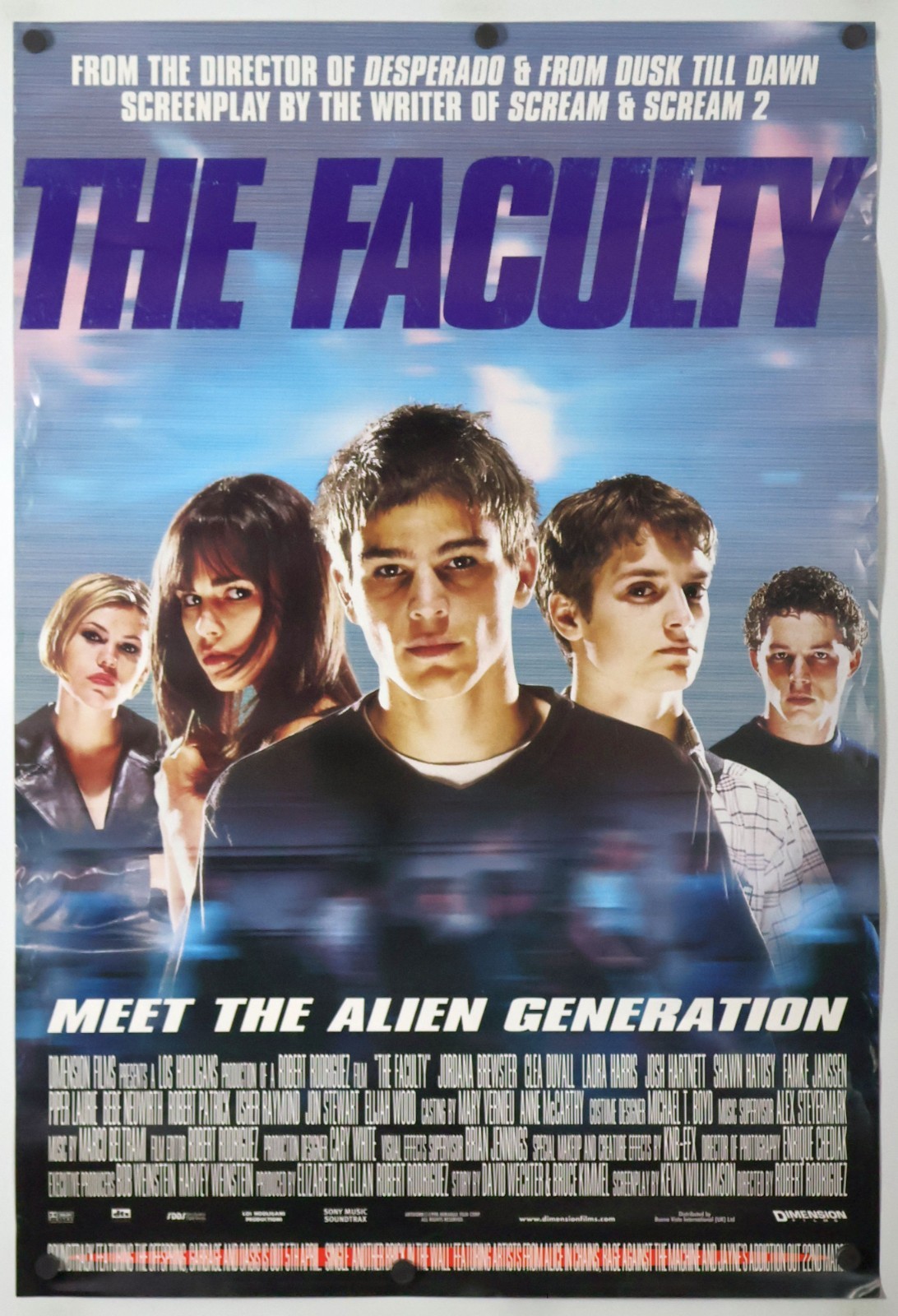 The Faculty – original movie poster – 27×40 1998 Josh Hartnett VG – Horror