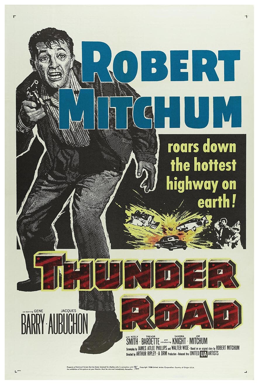 Thunder Road 1958 – Robert Mitchum – Vintage Classic Movie Poster
