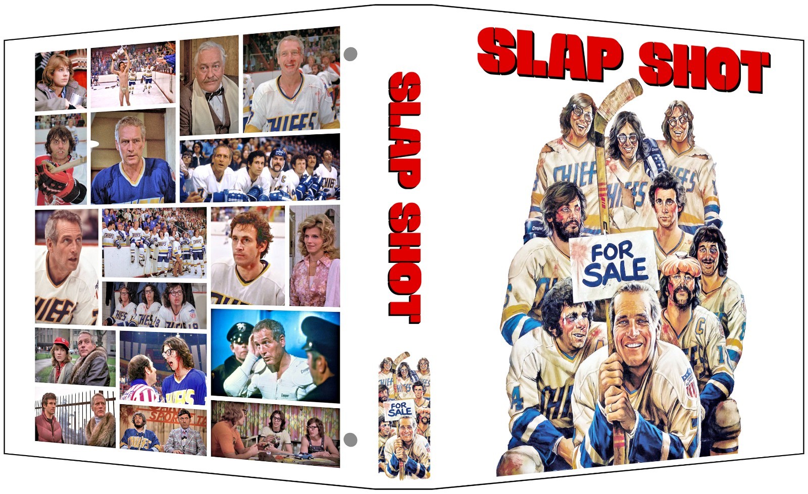 SLAP SHOT Custom 3-Ring Binder Photo Album PAUL NEWMAN