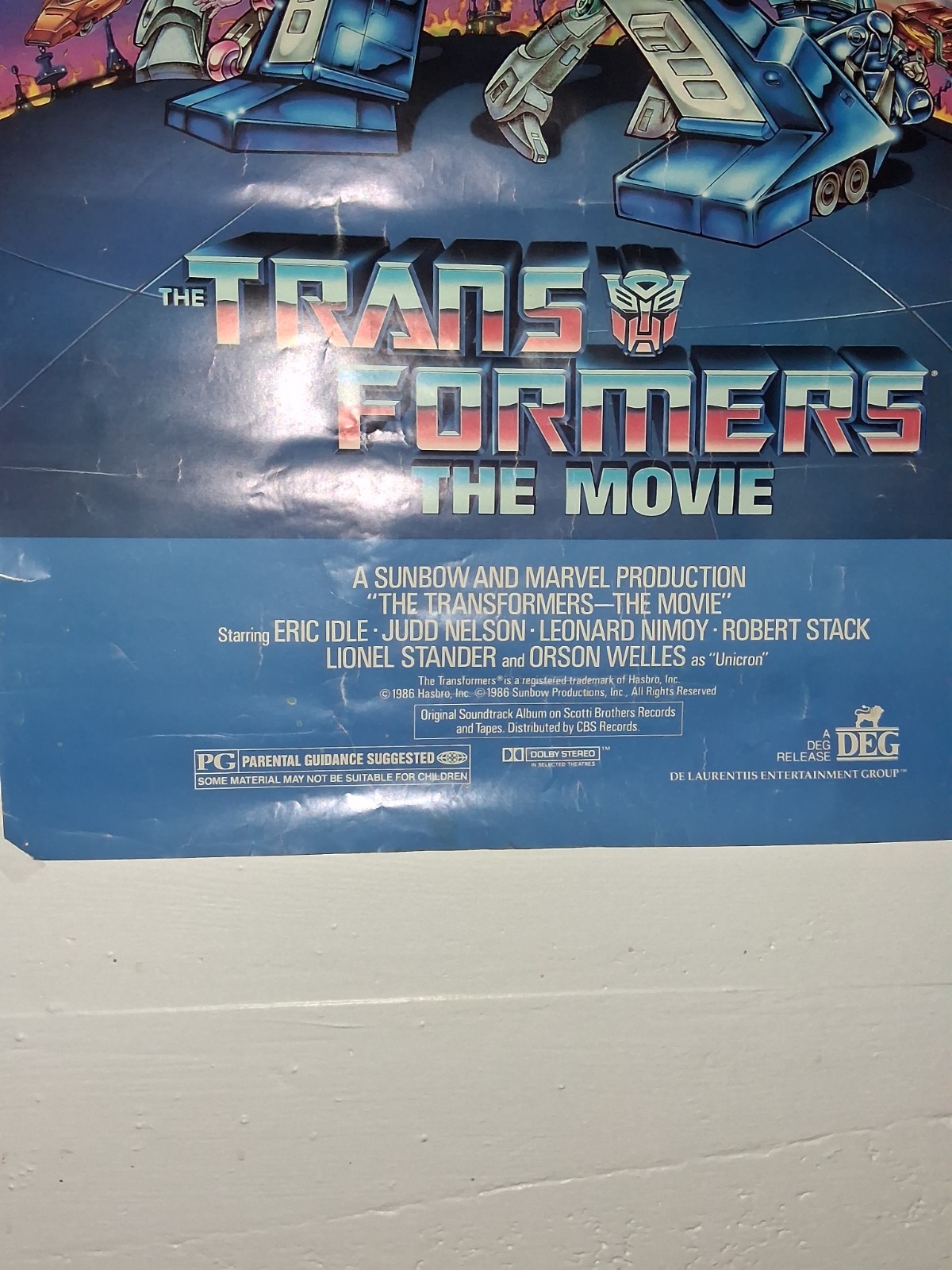 Transformers The Movie 1986 original movie poster 22″ x 36″