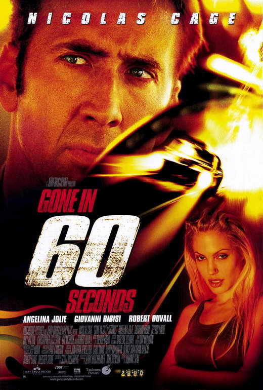 GONE IN 60 SECONDS Movie POSTER 27×40 Nicolas Cage Angelina Jolie
