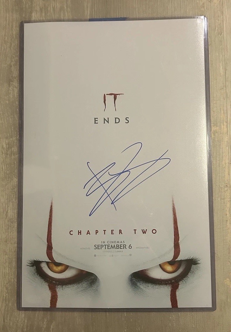 BILL SKARSGARD SIGNED AUTOGRAPHED IT CHAPTER TWO 11×17 POSTER PENNYWISE JSA CERT