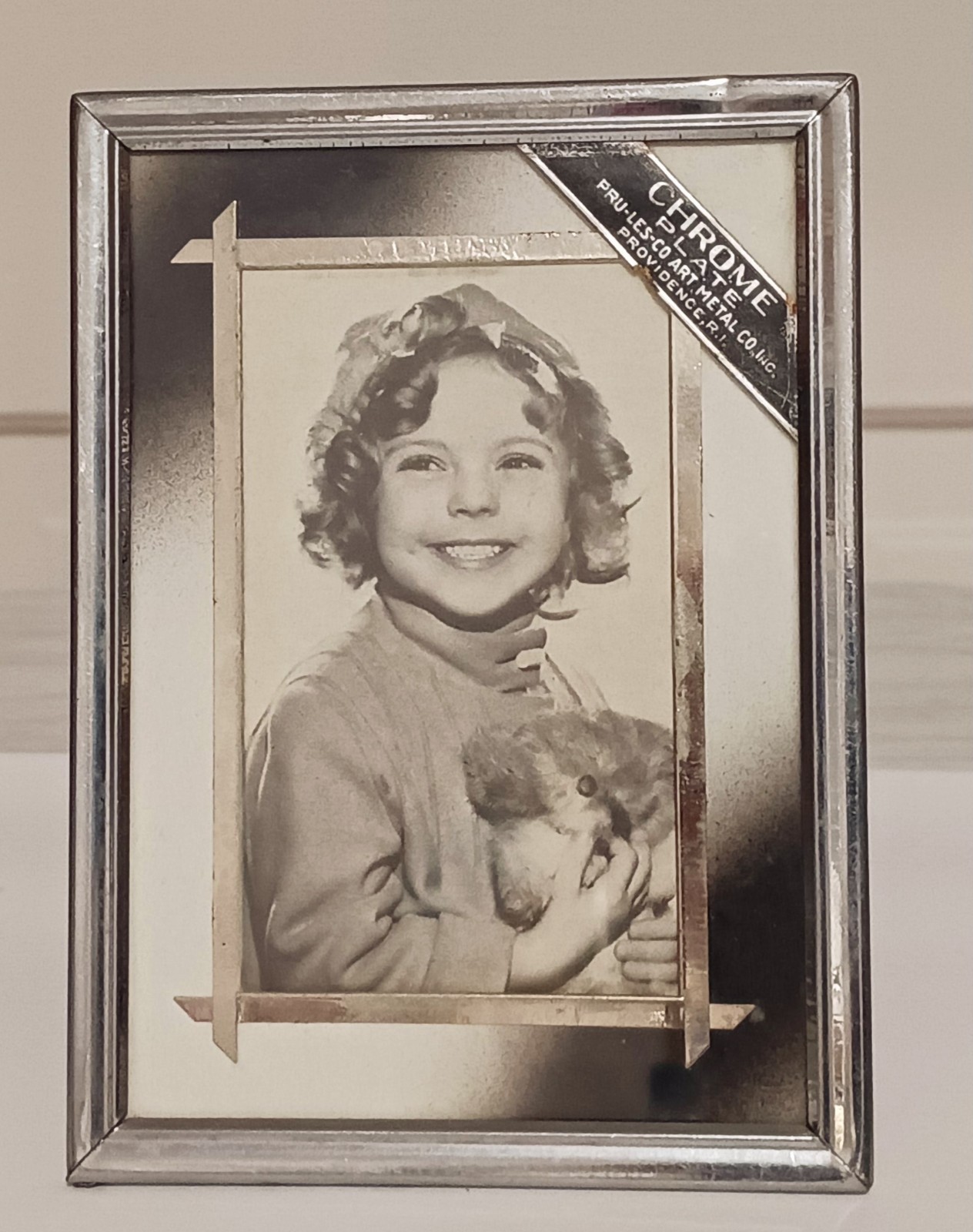Vintage Art Deco Modern Silver Tone Frame Old Hollywood Shirly Temple