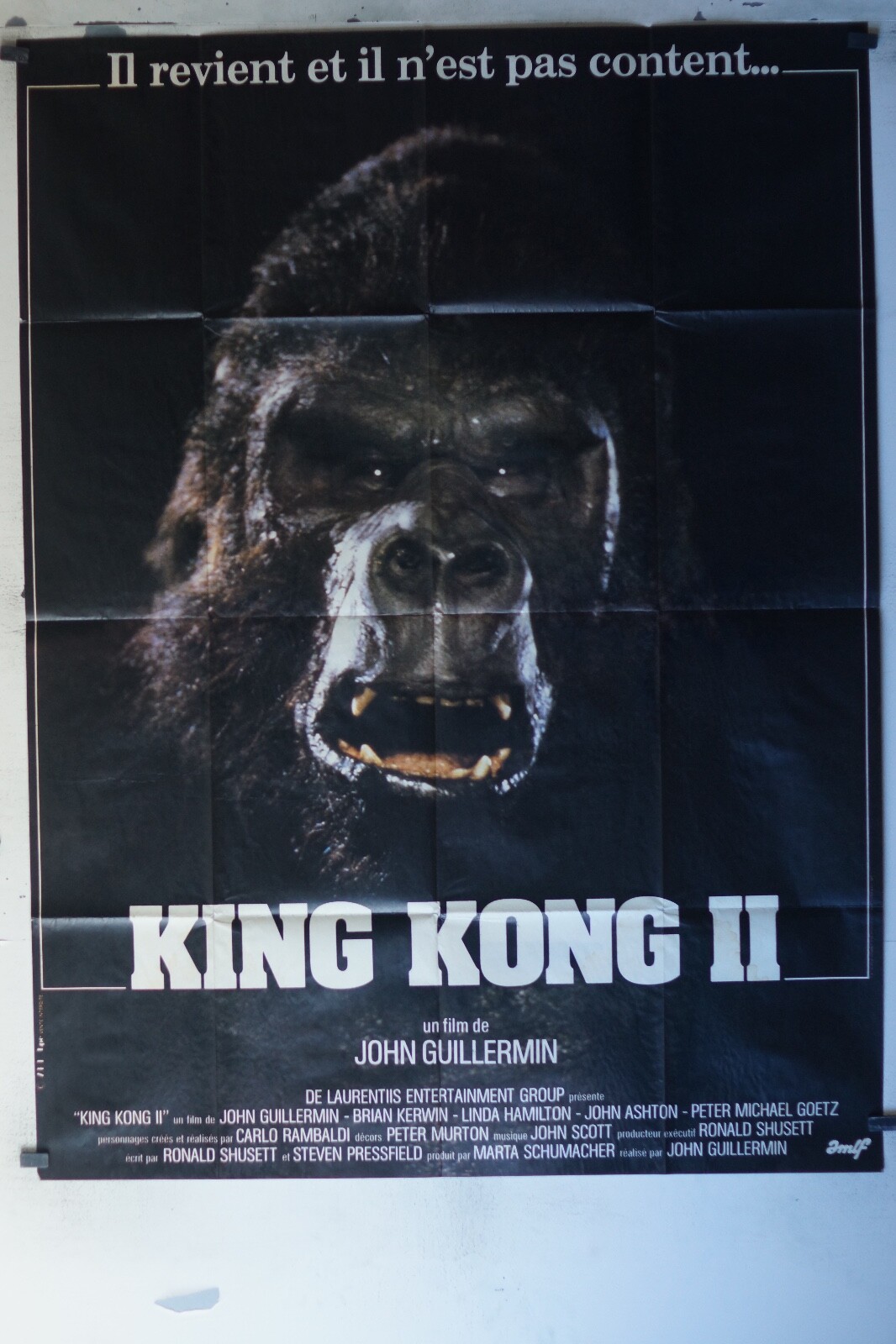 KING KONG II ORIGINAL MOVIE POSTER 70×100 Brian Kerwin , Linda Hamilton