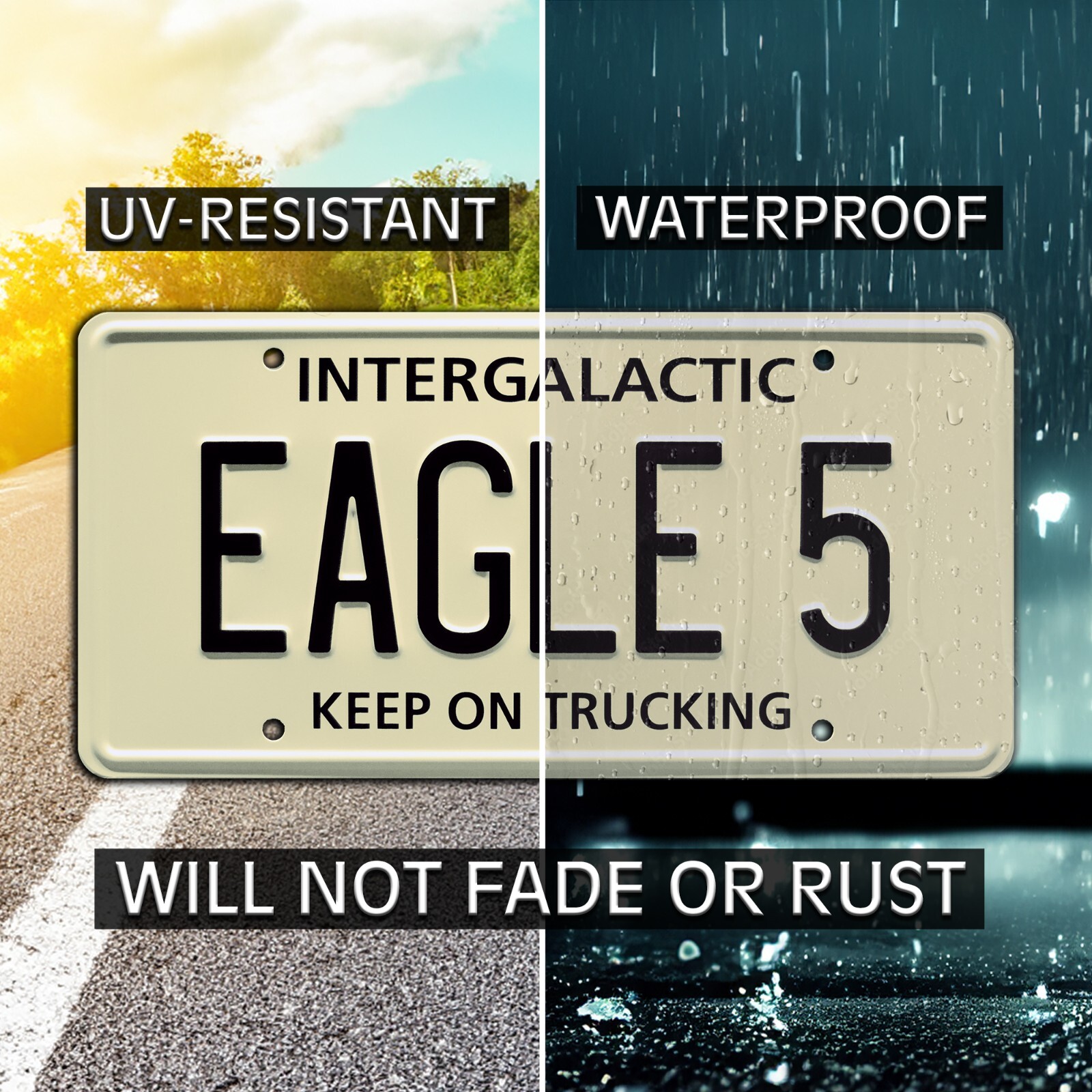 Spaceballs | Mel Brooks | Winnebago | EAGLE 5 | Metal Stamped Prop License Plate