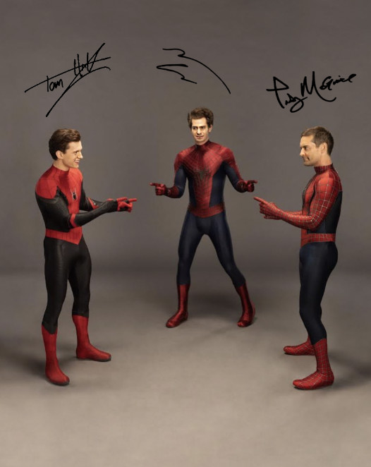 Spider-Man No Way Home Poster/Photo SIGNED REPRINT Tom Holland Garfield Maguire