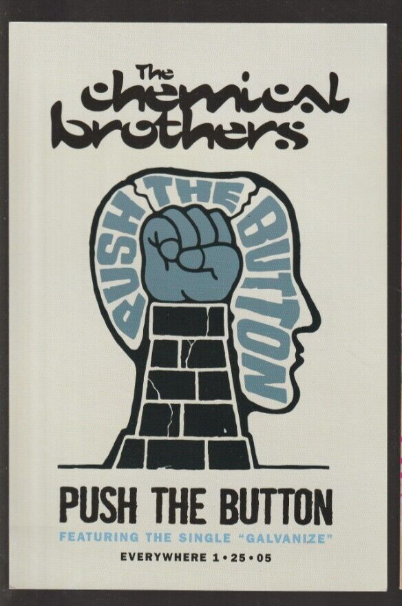 2005 The Chemical Brothers Push the Button 4 x 6 inch promo postcard handbill