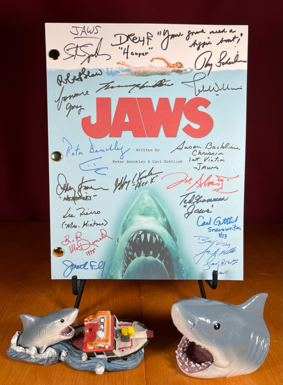 Jaws Script Signed- Autograph Reprints- Full Script- 126 Pages Long