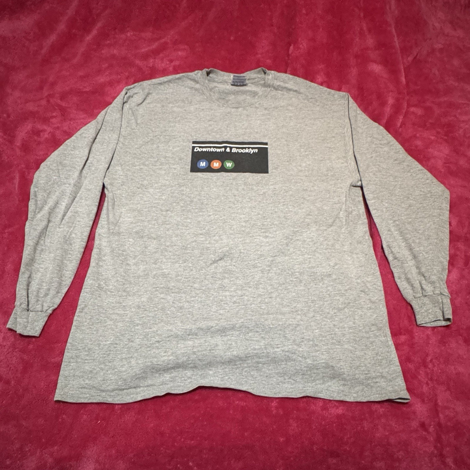 Vintage MMW Medeski Martin Wood 90s Grey Downtown & Brooklyn Mens Longsleeve Xl