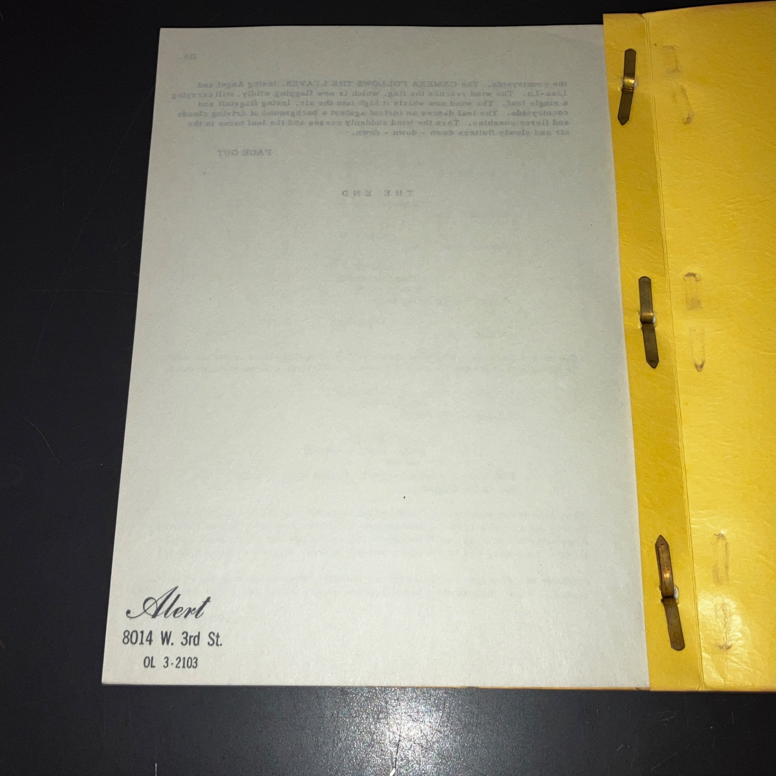 TESS OF THE D’URBERVILLES c1940s Selznick Clemence Dane Unmade Script COA