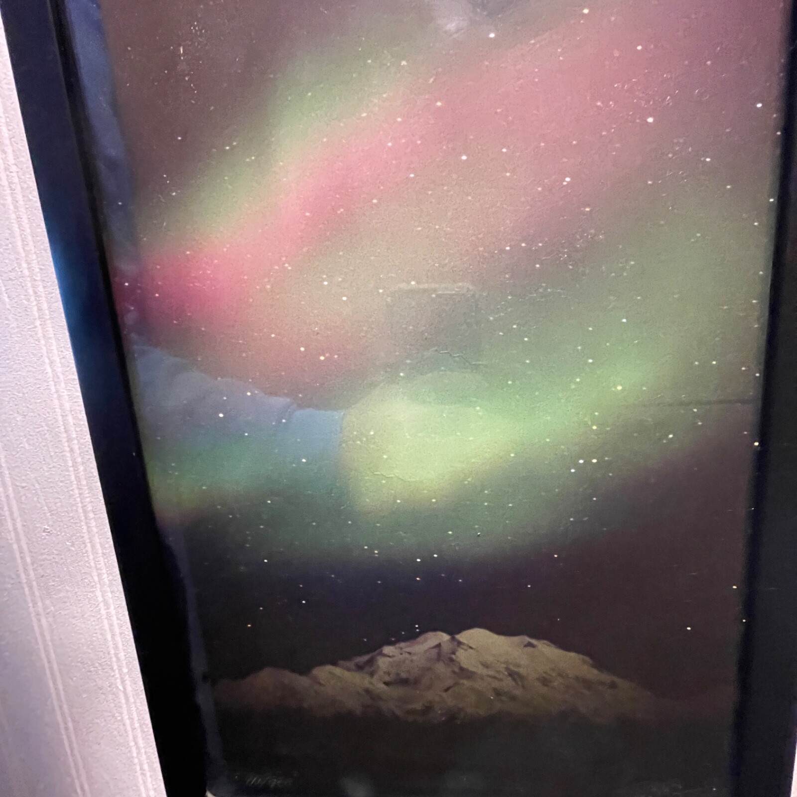 Aurora Borealis Photo Signed, Dated 2001 and Numbered 111/950 Framed 12″x18″