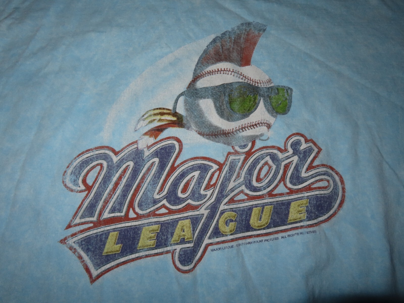 Major League CHARLIE SHEEN Wild Thing No. 99 CLEVELAND INDIANS (2XL) T-Shirt