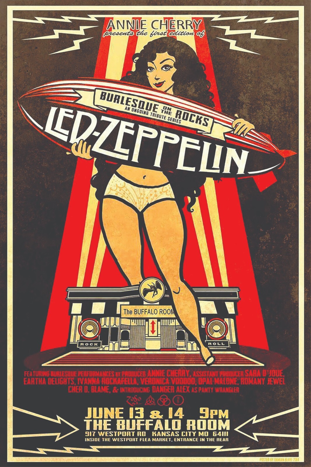 LED ZEPPELIN CONCERT POSTER QUALITY PHOTO PAPER/CANVAS R611