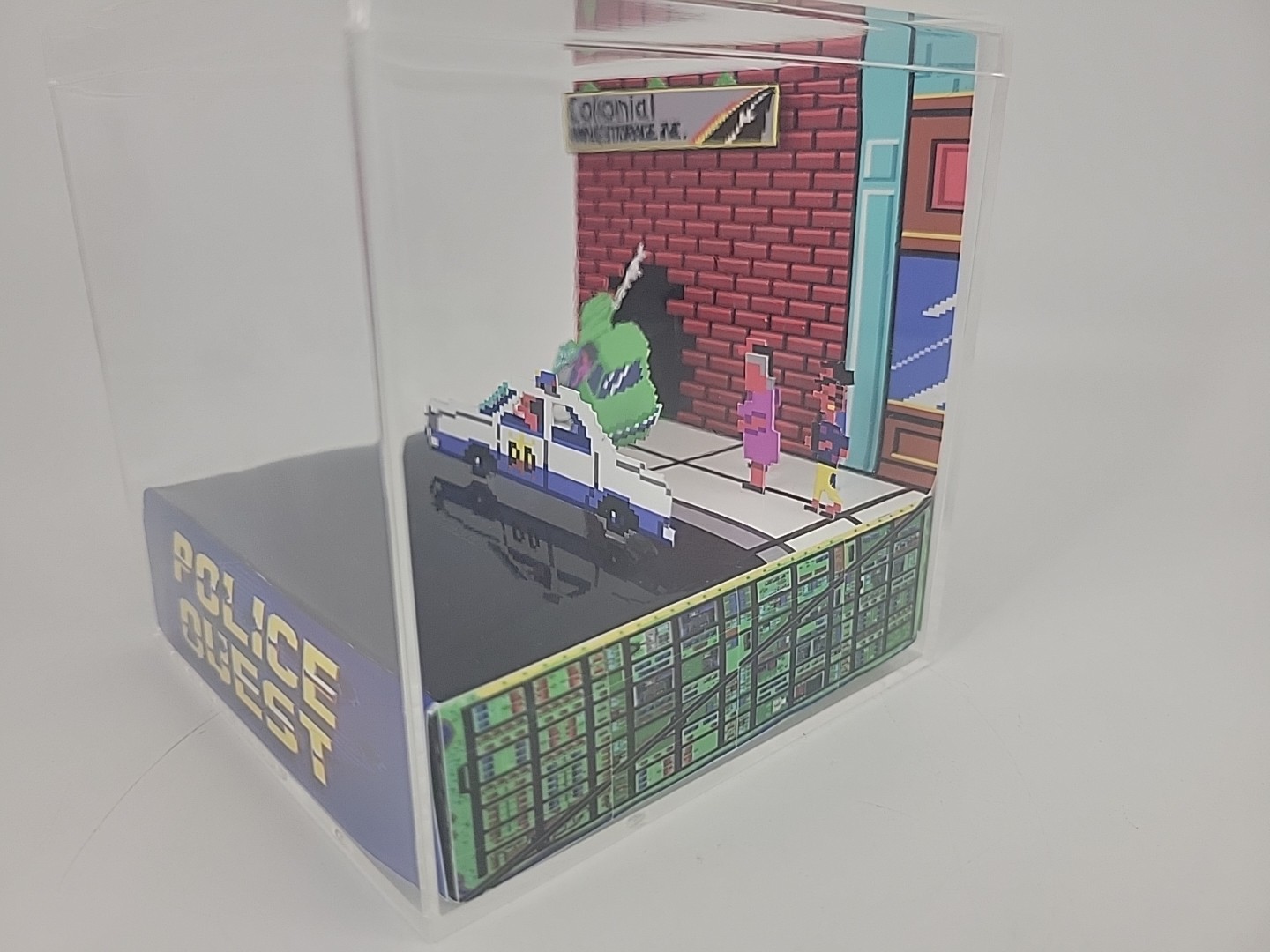 Police Quest Big Box Homage Retro PC 3D Cube Diorama Video Game Fan Art