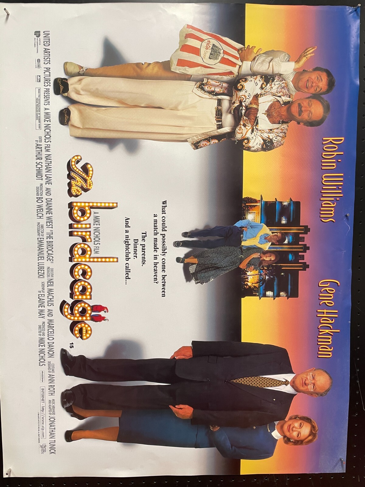 The Birdcage Orig. English Movie poster, 27 x 39 inch, 1996