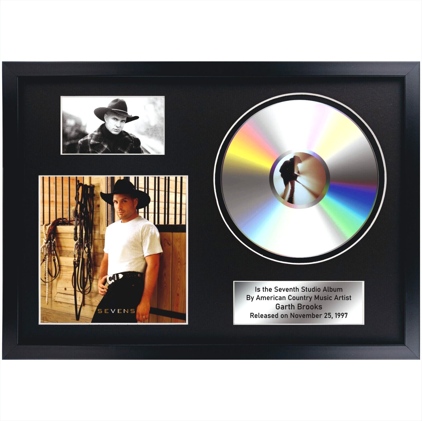 Garth Brooks – Scarecrow / Memorabilia / Souvenir in black frame / interior