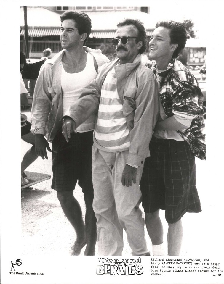 WEEKEND AT BERNIES, six original 8×10 mint stills, Andrew McCarthy dark comedy