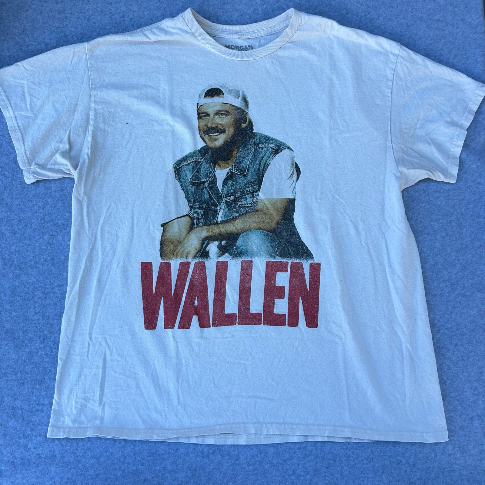 Morgan Wallen Tee White Wallen Graphic Concert Apparel XL – A35