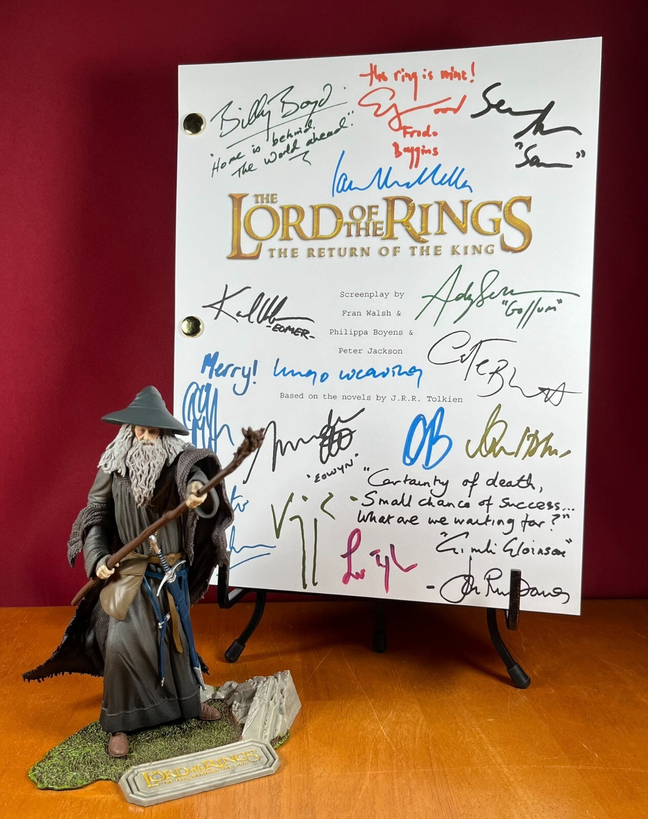 Lord of the Rings: The Return of the King Script Signed- Autograph Reprints