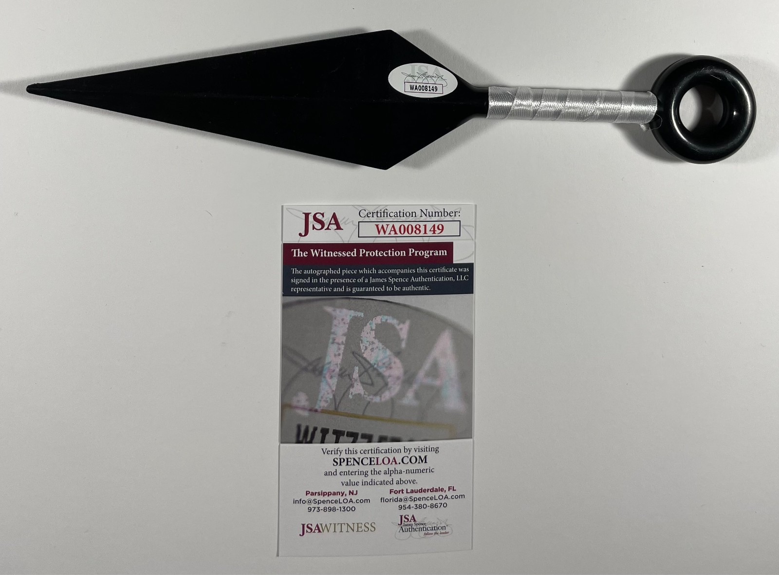 Maile Flanagan Signed Naruto Shippuden 10 Inch Kunai Knife Autograph JSA COA