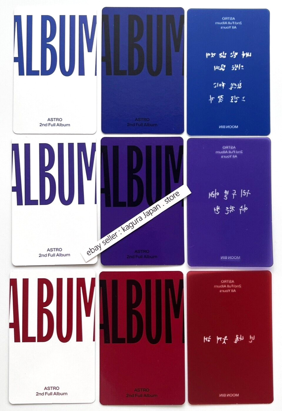ASTRO Moonbin Moon Bin All Yours Photocard Photo card Message Card Complete Set