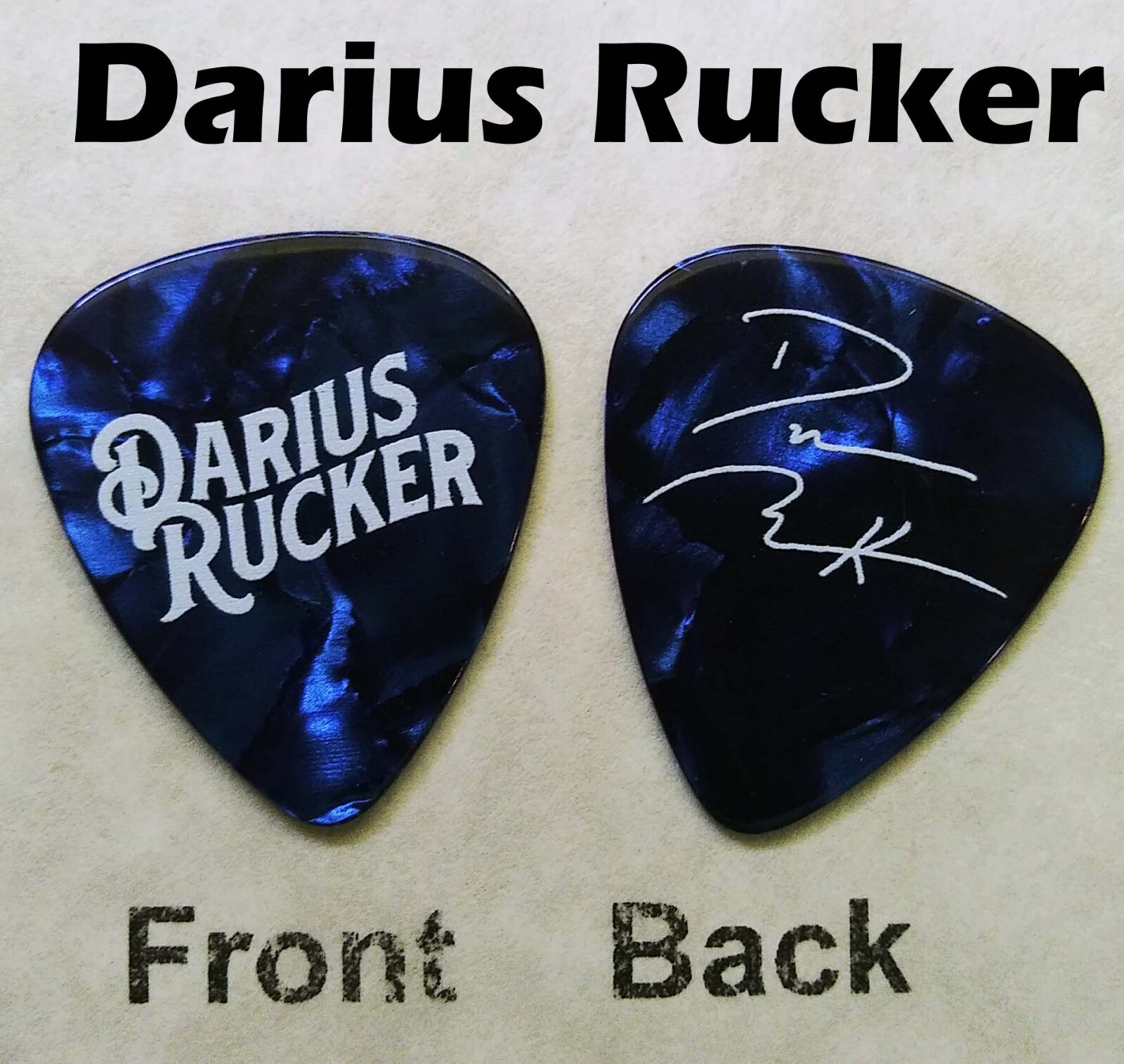 Darius Rucker band Darius novelty signature guitar pick (Q-2384)