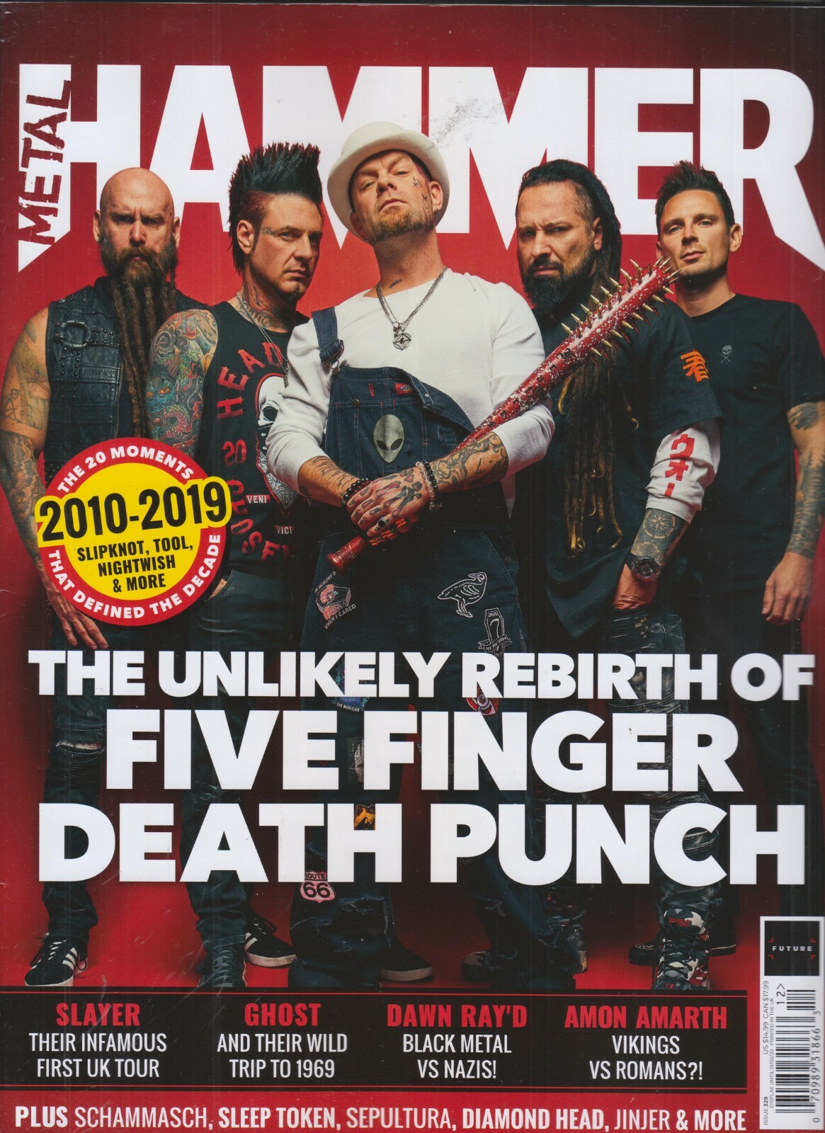 FIVE FINGER DEATH PUNCH METAL HAMMER MAGAZINE DECEMBER 2019