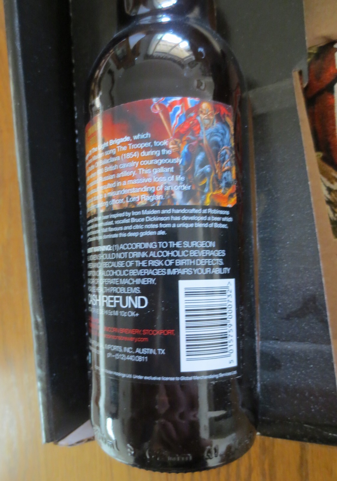 Iron Maiden 2014 Trooper premium British beer pints t-shirt XL Robinsons Brewery