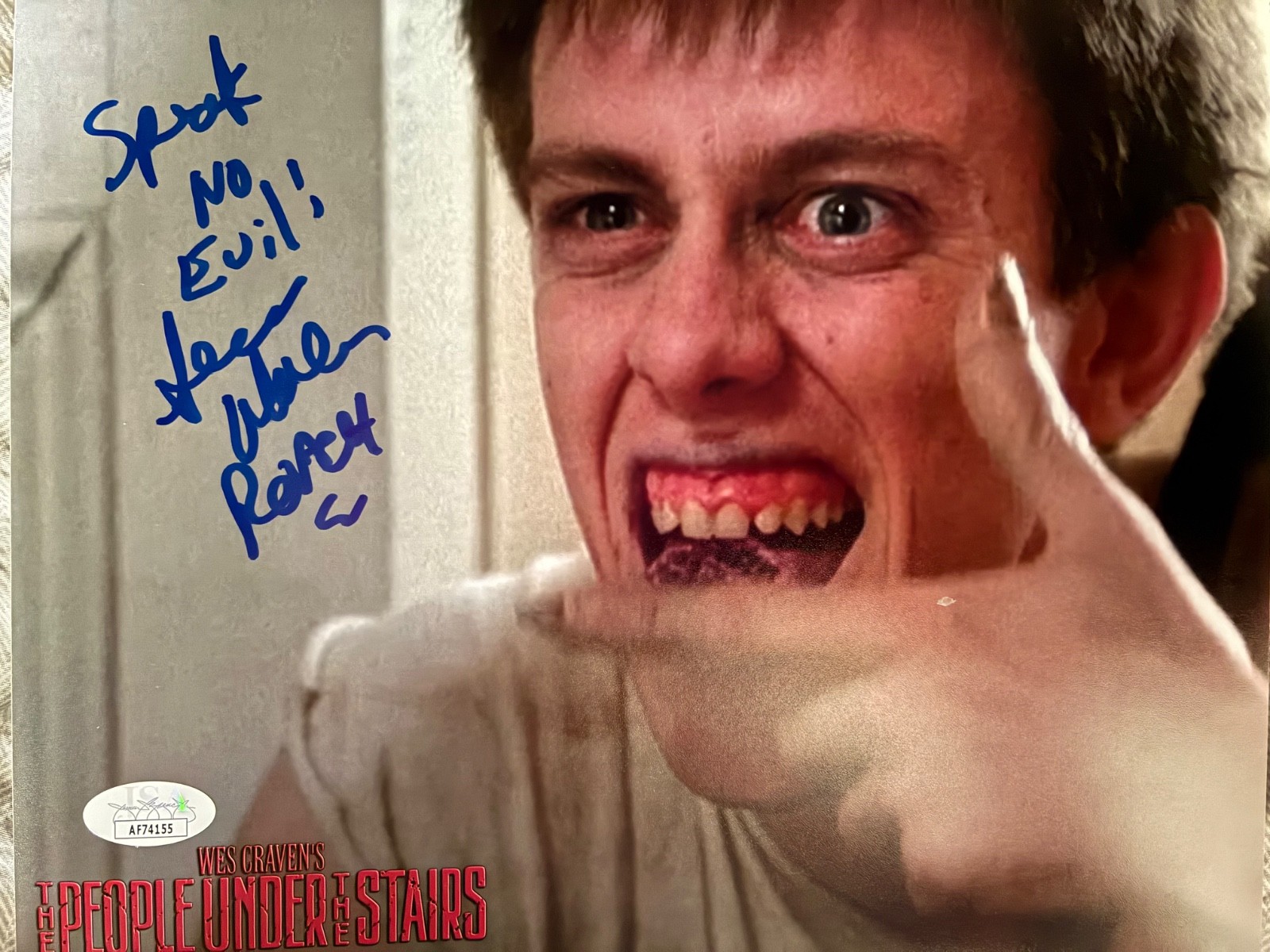 W C’s The People Under The Stairs autograph 8×10, Sean Whalen (JSA)