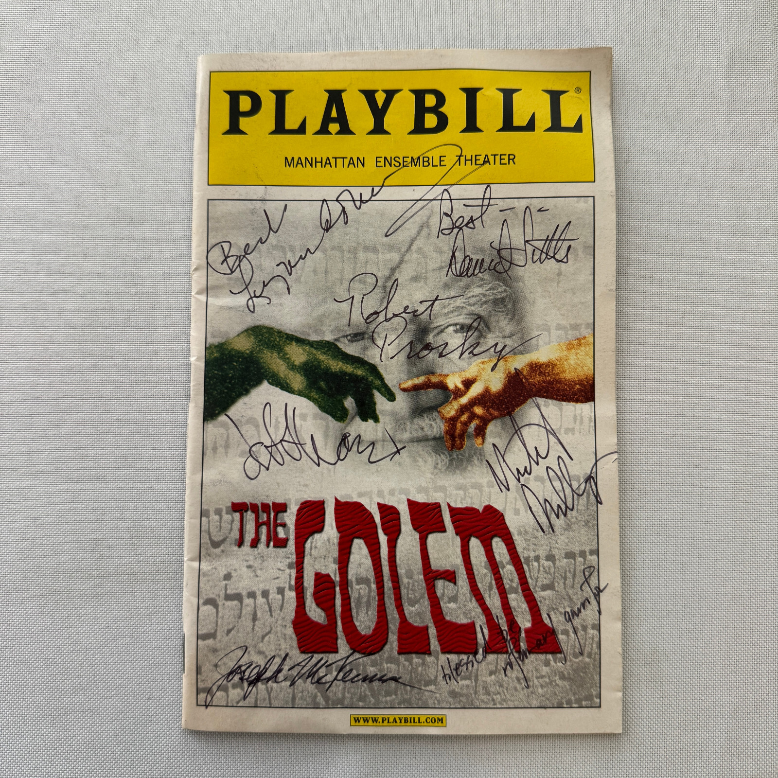 The Golem Cast Signed Playbill Program Robert Prosky Joseph McKenna David Little