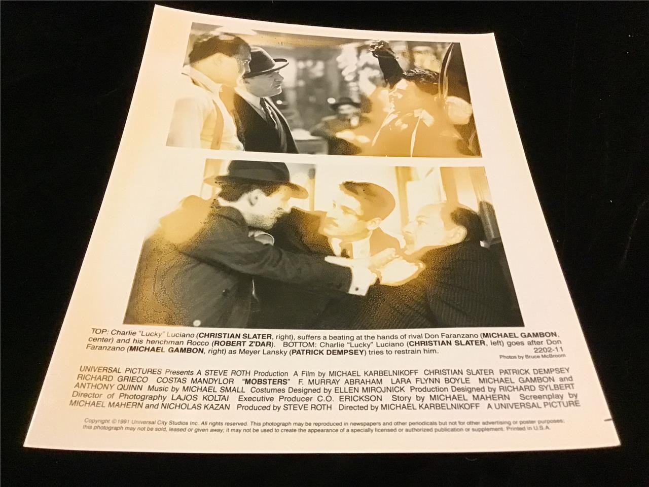 Movie Still Mobsters 1991 Christian Slater, Michael Gambo—Emulsion Deterioration