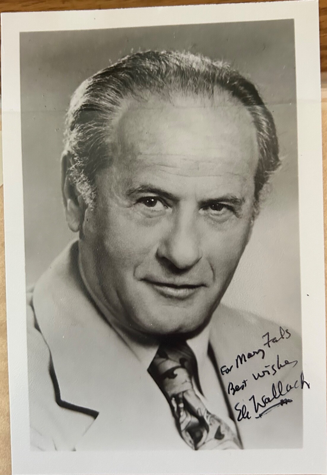 Eli Wallach * 5×7 Photo Autograph * The Godfather III * Mary Fals Collection
