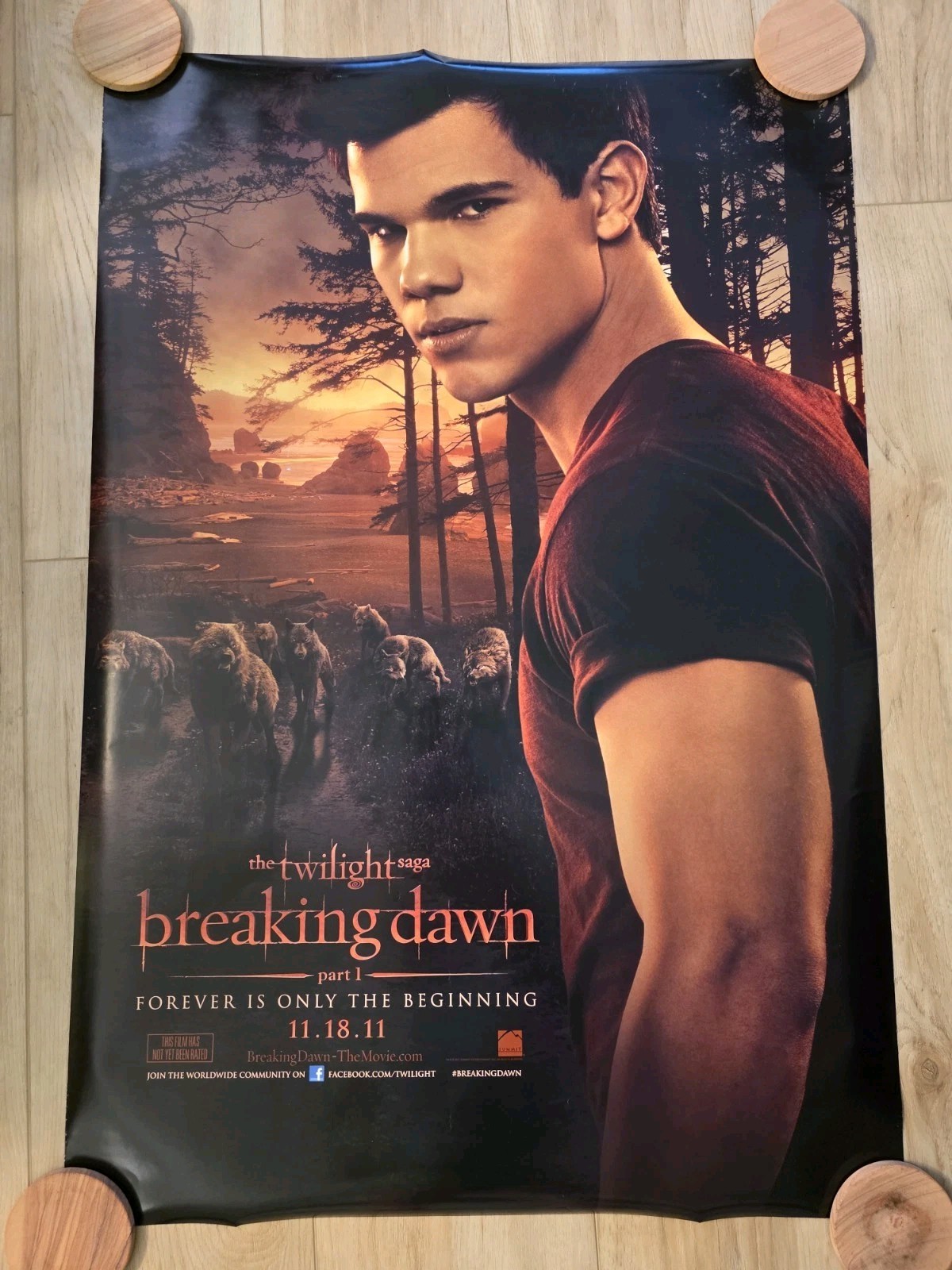 Twilight Breaking Dawn Pt 1 Movie Poster DS 27×40 JACOB LAUTNER FREE SHIPPING!