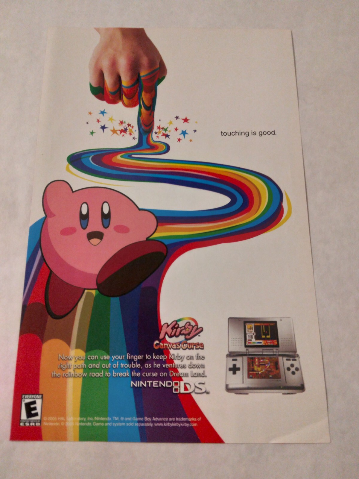 2005 Video Game Print Ad – KIRBY CANVAS CURSE – NINTENDO DS