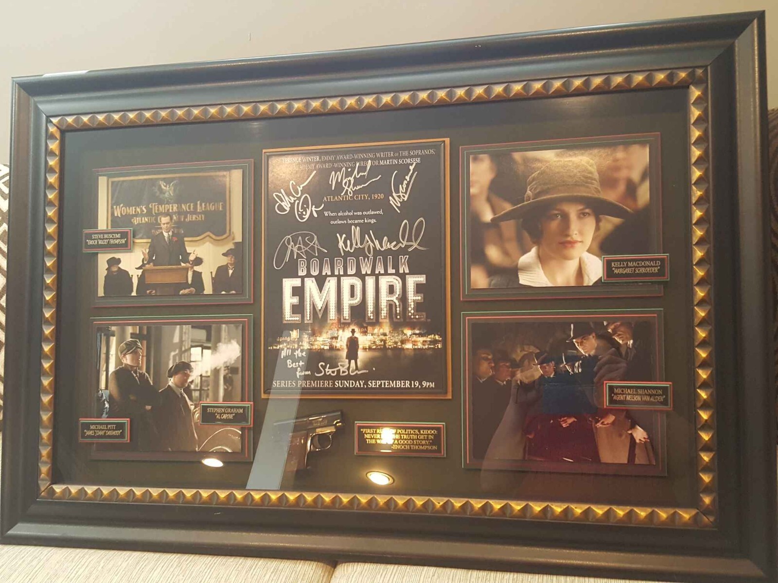 HBO Boardwalk Empire (framed) Signed by M. Scoresese, S. Buscemi, M. Shannon +..