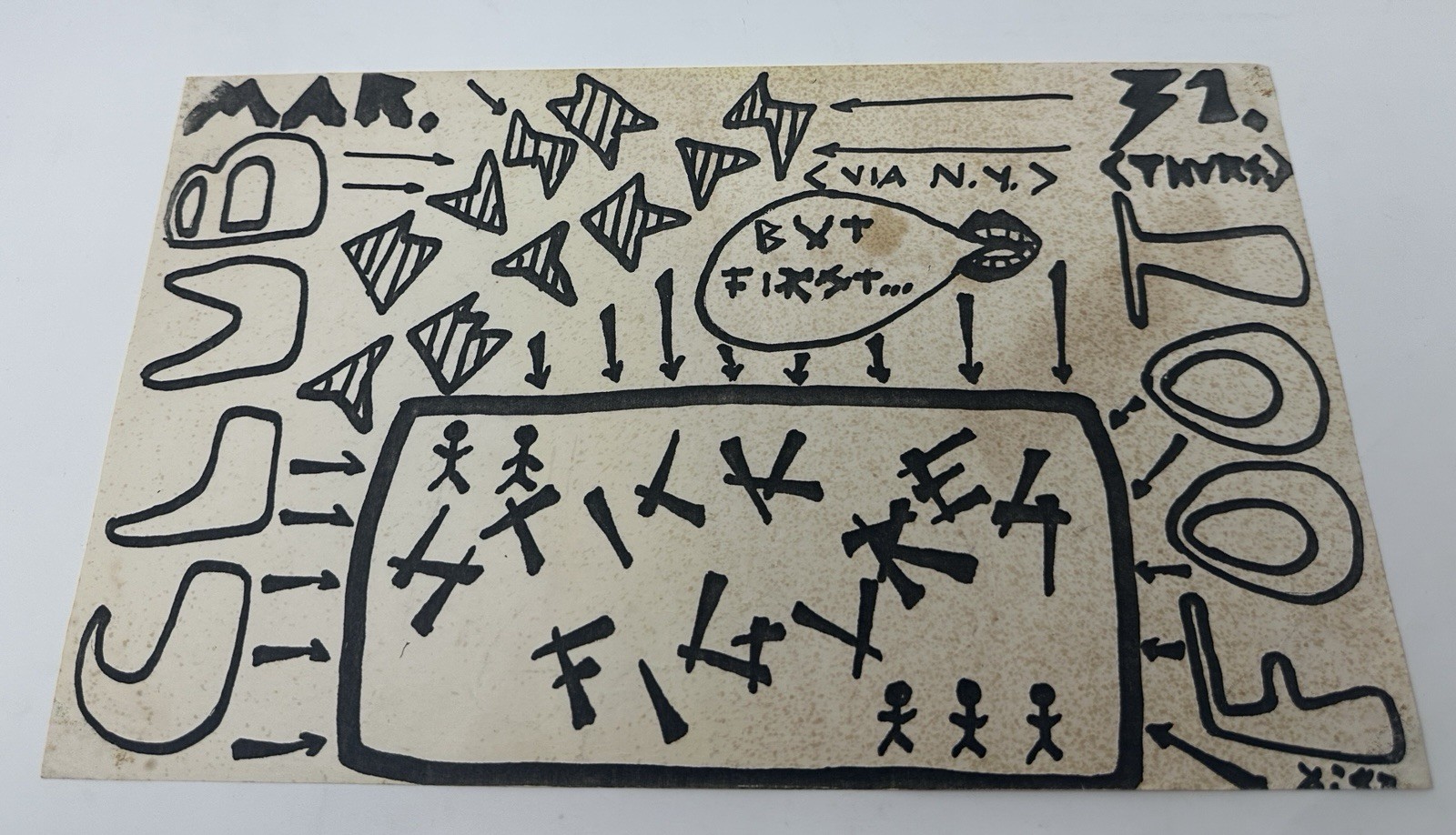 Bush Tetras Stick Figures Club Foot Austin TX 1983 Flyer No Wave Post Punk Vtg