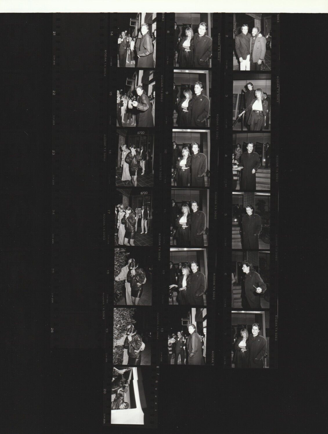Contact Photo Sheet & Negatives Princess Stephanie John Taylor Duran Duran 1987