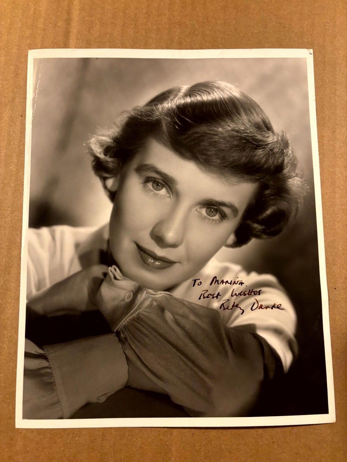 Betsy Drake Very Rare Very Early Autographed 8/10 Photo ’50s Mrs. Cary Grant