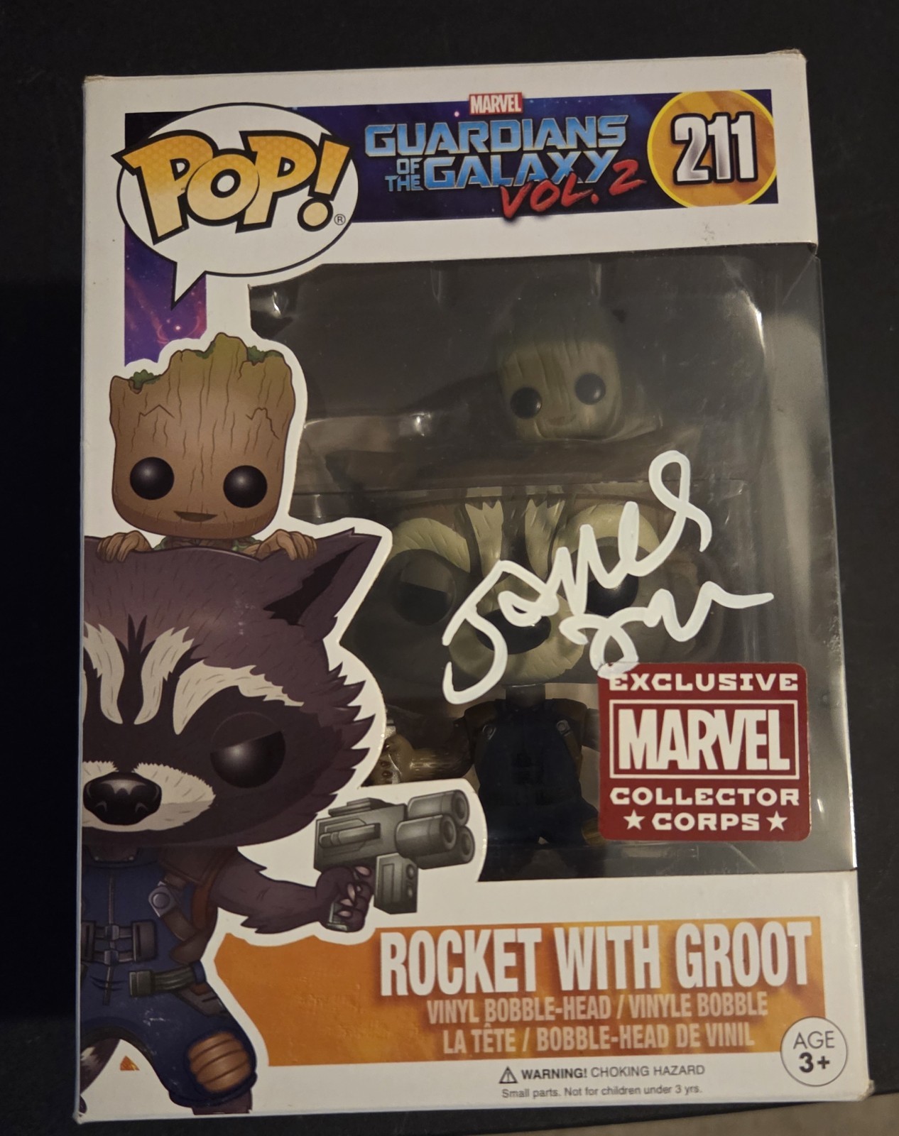 James Gunn Autograph Signed Funko Rocket With Groot GOG PSA Certified