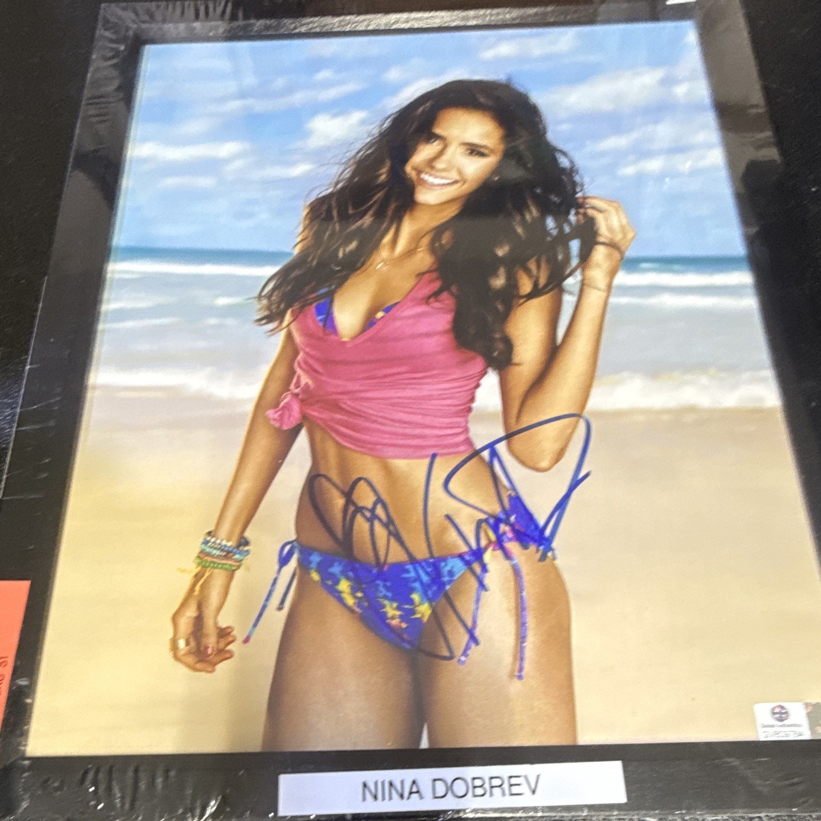 Nina Dobrev Signed 11×14 Photo Global Authentics Autograph GV809784