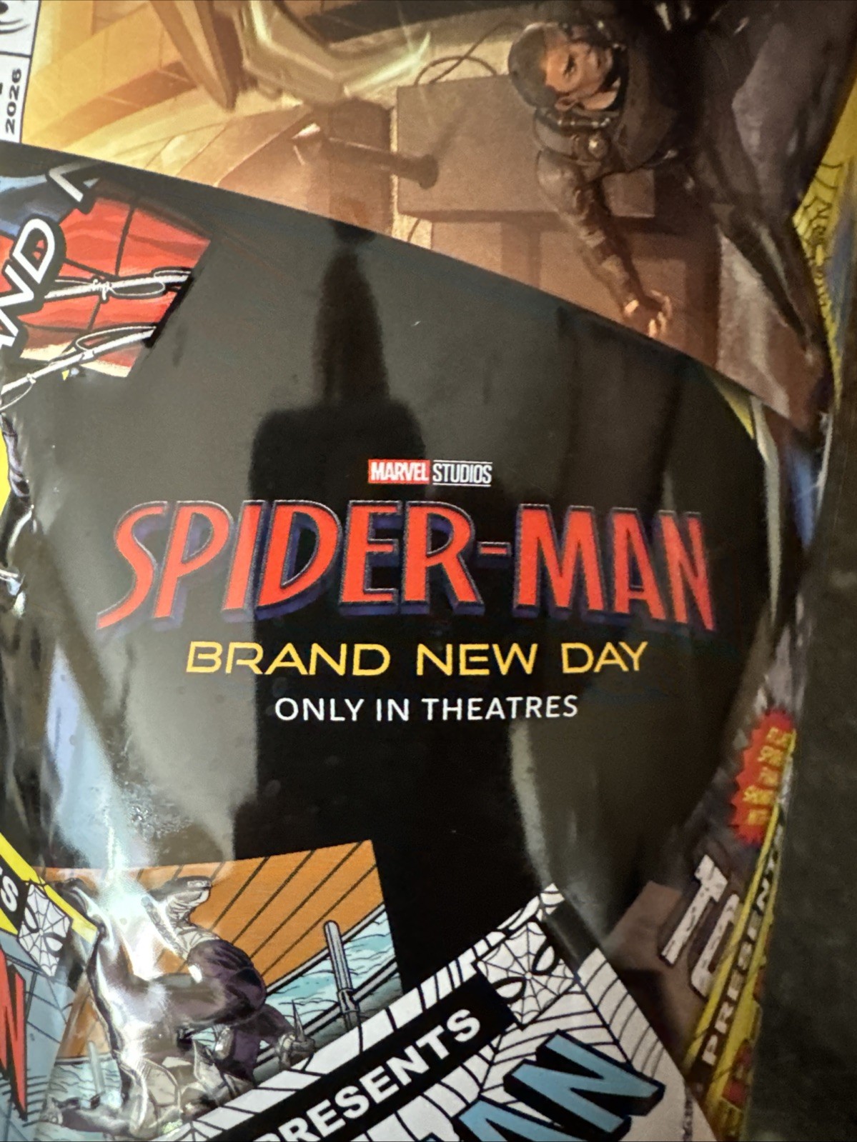 Spider-Man Brand New Day Cinemark (4) Popcorn Buckets (2) Posters , 2 Phone Acc