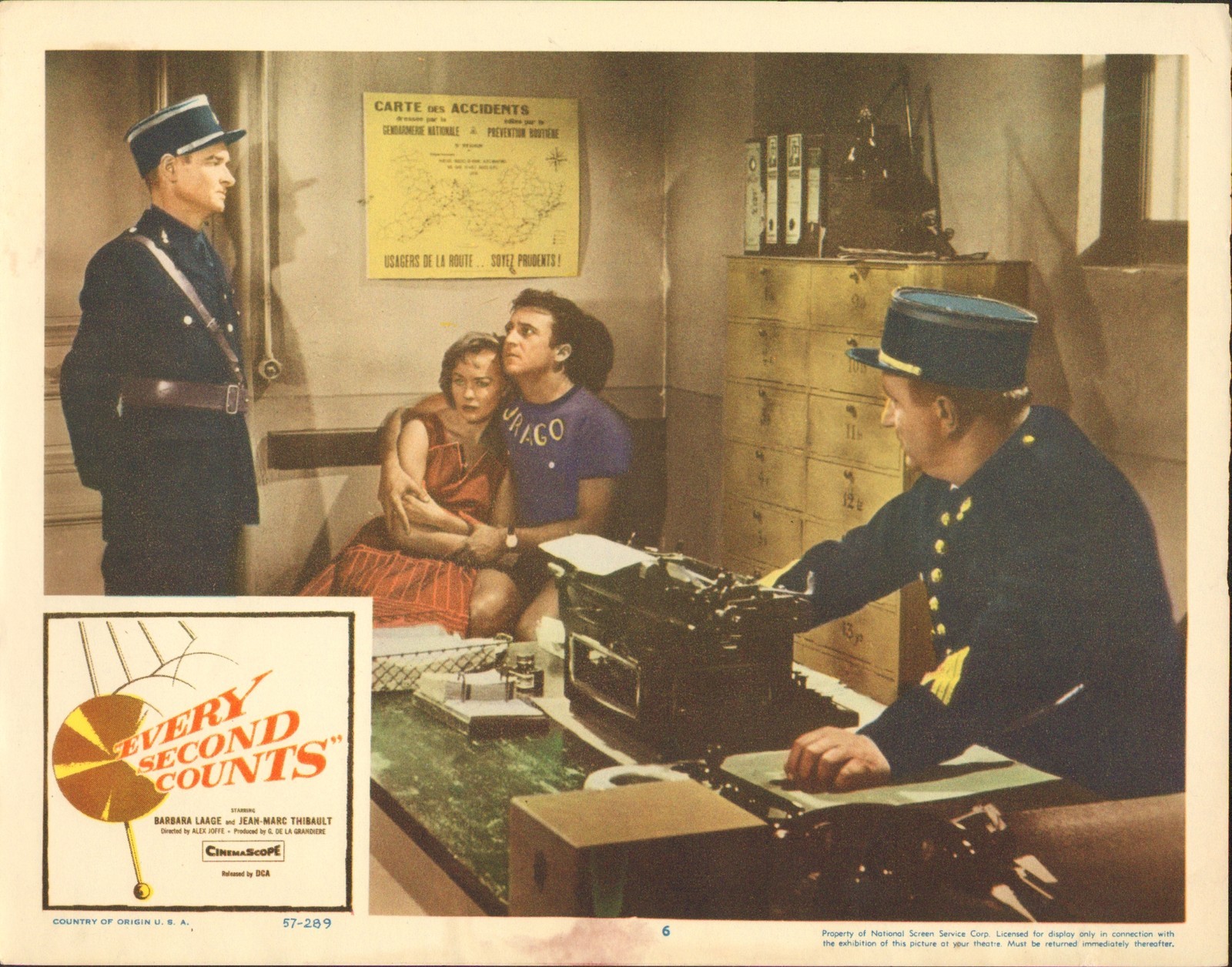1957 MOVIE LOBBY CARD #4-1951 EVERY SECOND COUNTS – BARBARA LAAGE