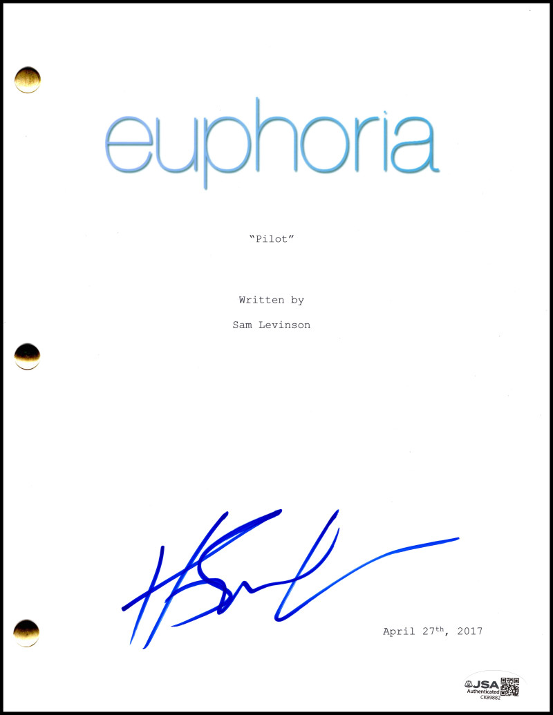 Hunter Schafer Signed Autograph Euphoria Pilot Script Screenplay – Jules JSA COA