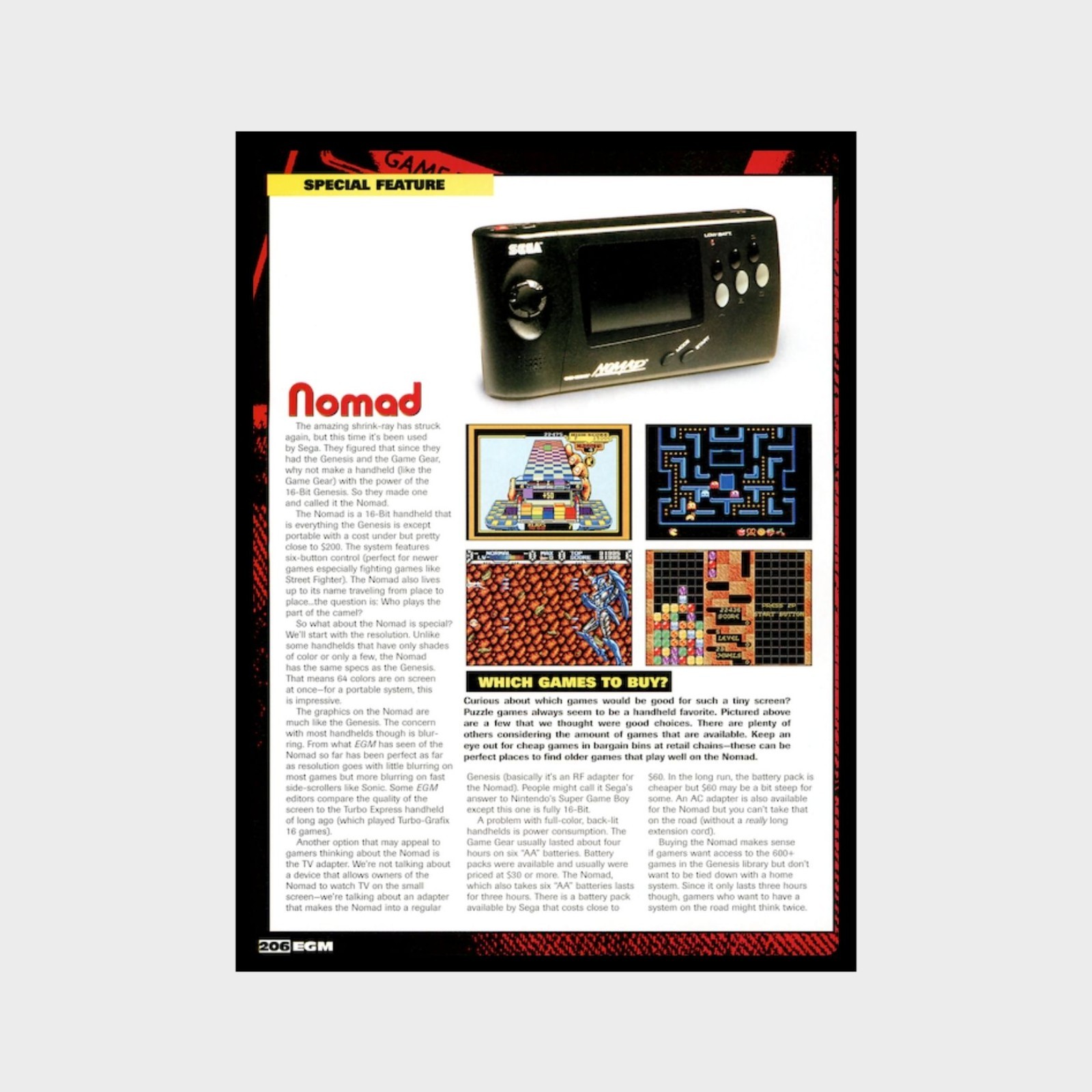 Poster Sega Nomad Handheld System Premium Glossy Unframed Poster Print G5702