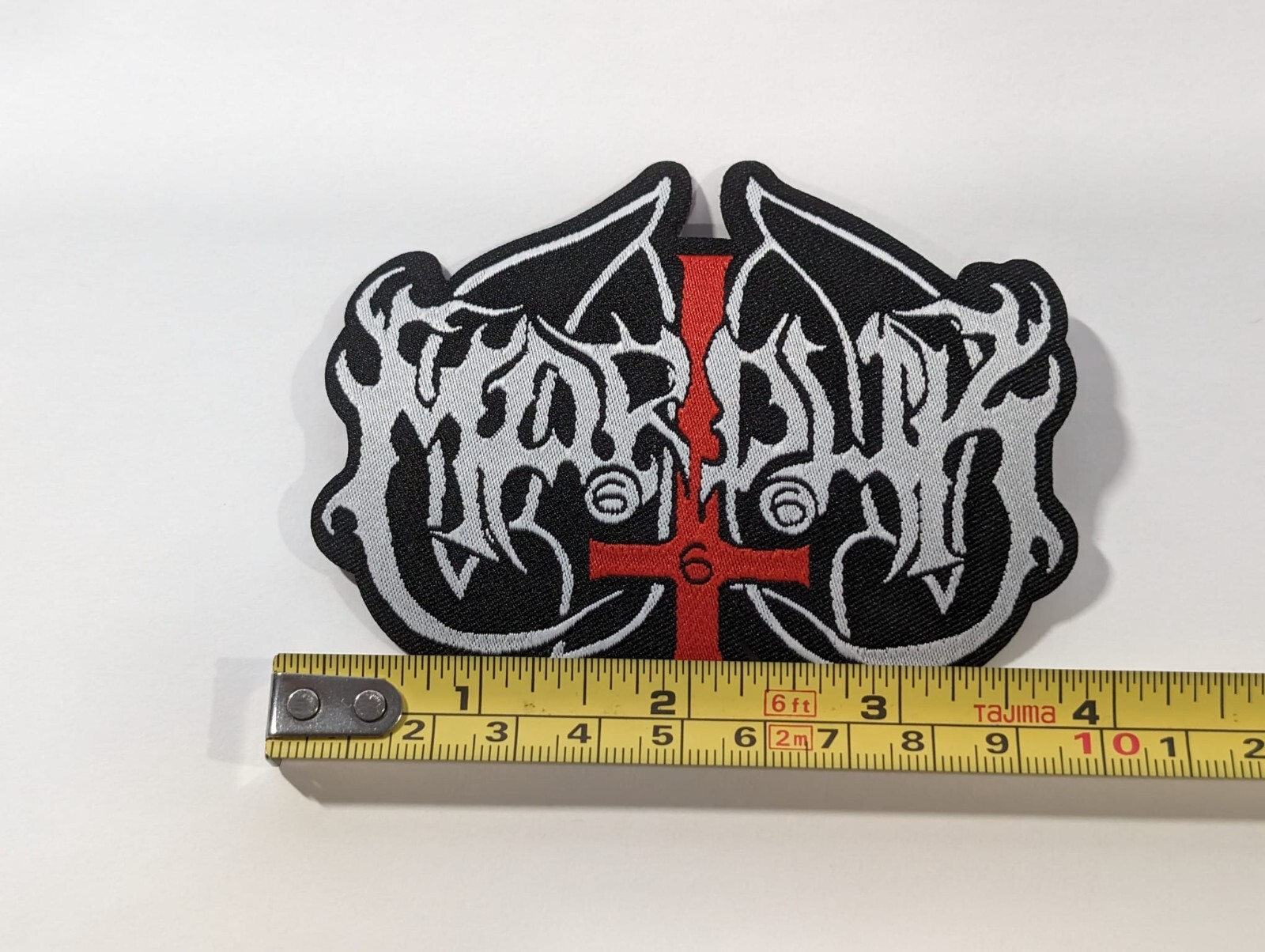 MARDUK – LOGO LASER CUTOUT WOVEN PATCH ~ BLACK METAL ~ Heavy Metal Rock ~ Badge