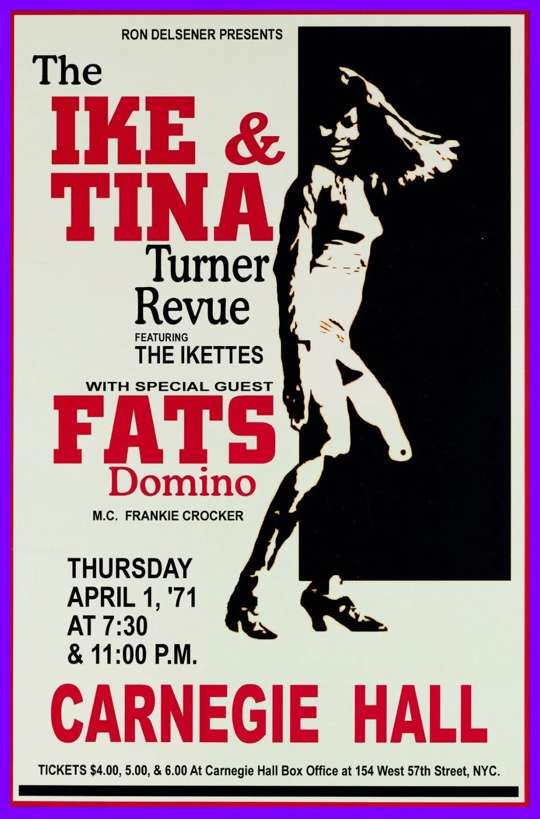 1971 FATS DOMINO CONCERT POSTER WALL ART PRINT NEW YORK SIZE 11X17inches