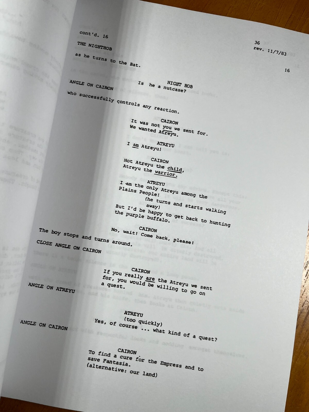 The Neverending Story 1 & 2 Scripts Signed- Autograph Reprints- Atreyu, Artax