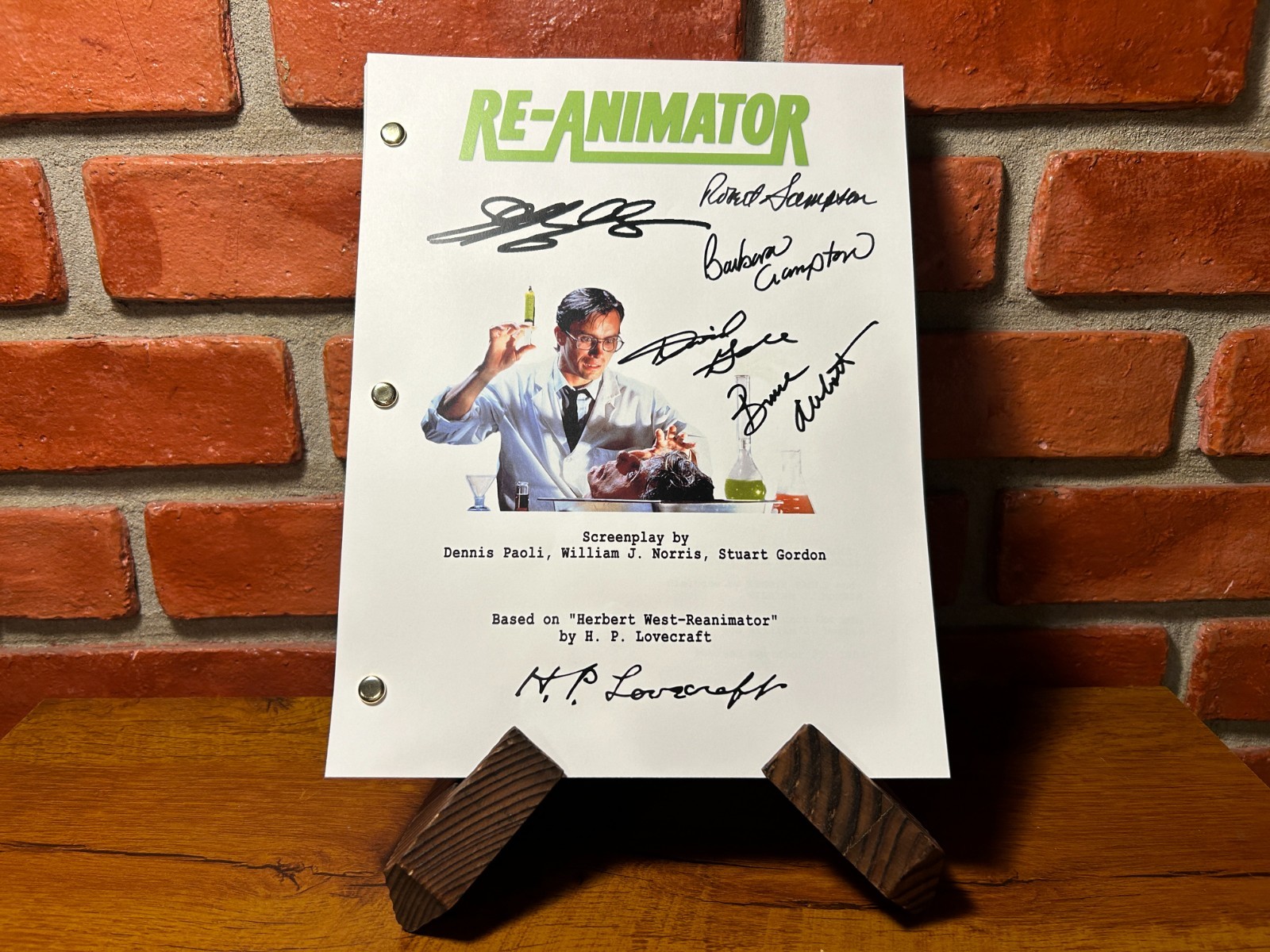 Re Animator Movie Autographed Signed Script Full Screenplay Cast Signed Reprint
