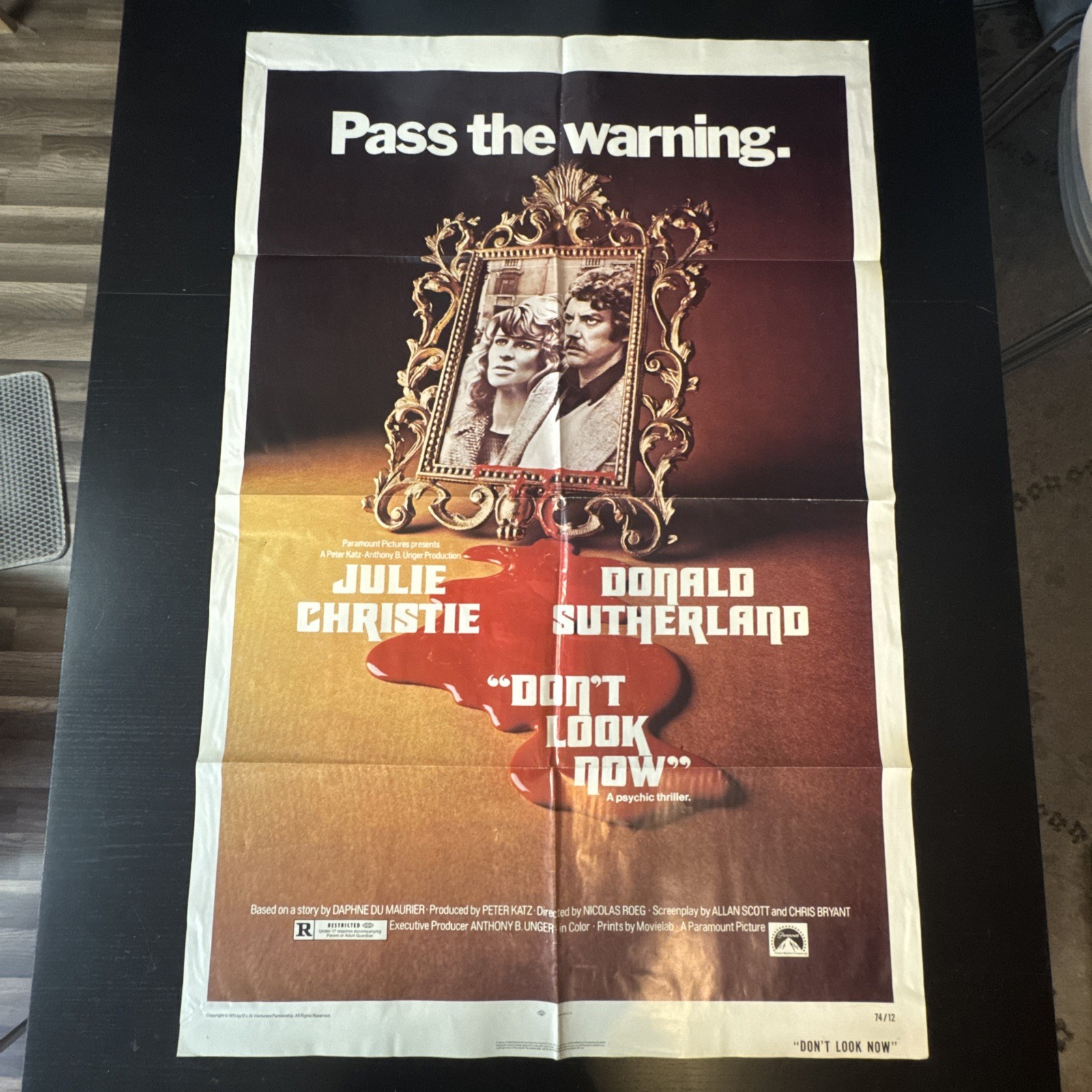 Don’t Look Now Original US One Sheet Movie Poster 27 x 41 in 1 Sheet