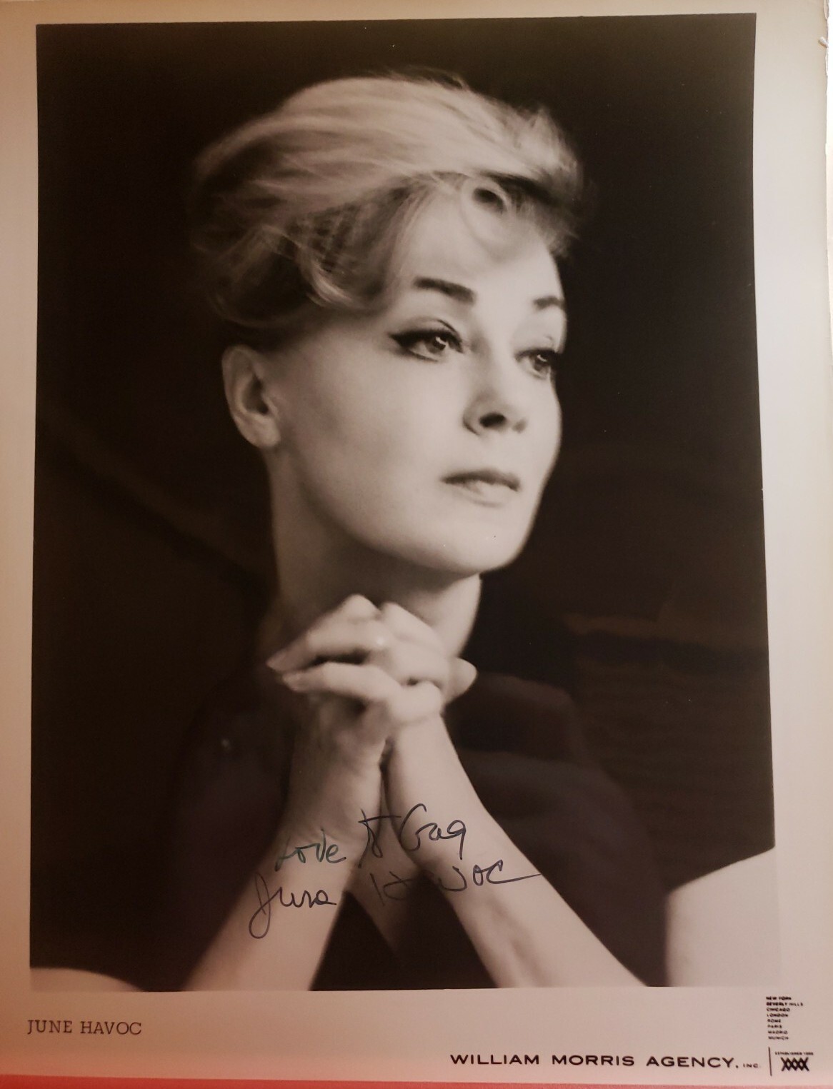 Actress June Havoc Signed 8×10 Auto Autograph Inscribed Signed Photo COA